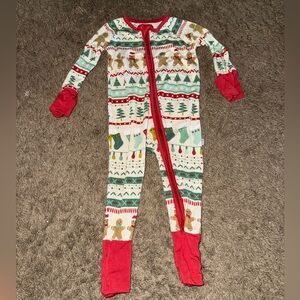 Little Sleepies Red and Green Holiday Footies